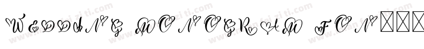 Wedding Monogram Fon字体转换